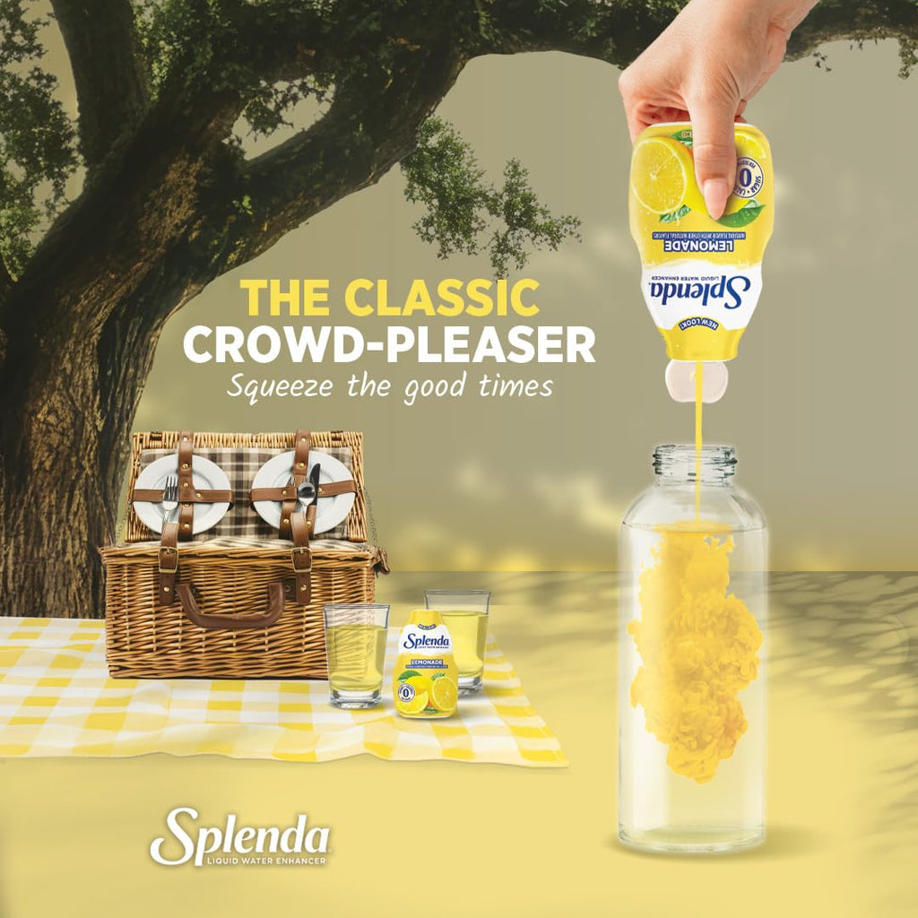 SPLENDA Liquid Water Enhancer Drops, Lemonade, 3.11 Fl Oz, 2 Pack