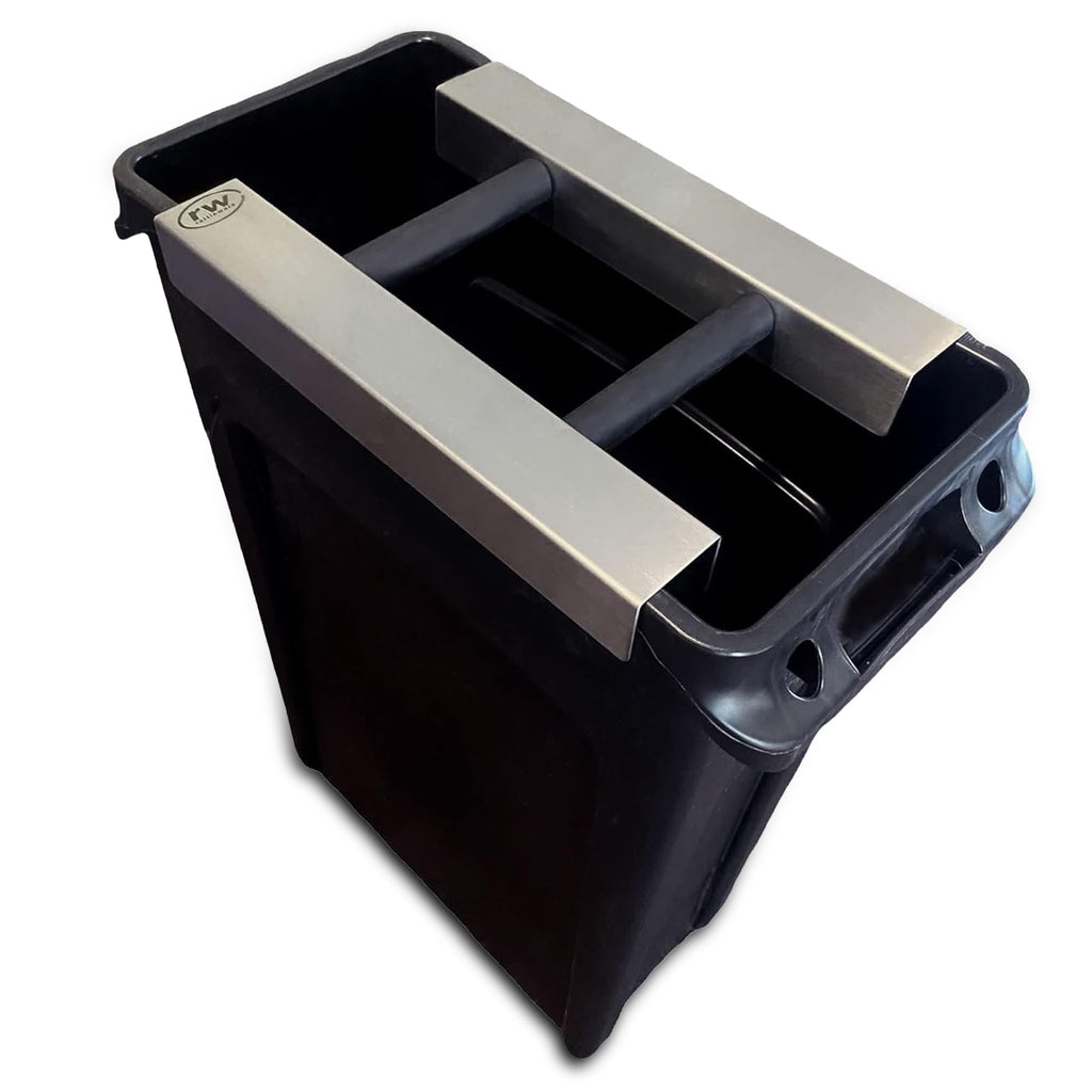 Rattleware Stainless Steel Knock Chute 15″×11″ – Heavy-Duty, Double-Sided Espresso Grounds Chute for Slim Jim Trash Can – Commercial Grade Barista Tools for High-Volume Coffee Stations