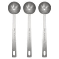 HARFINGTON 3pcs Coffee Scoop Spoon 1tbsp (3tsp, 15ml) 304 Stainless Steel Long Handle Teaspoon/Tablespoon Measuring Spoons Scoops for Tea Sugar Kitchen, Silver