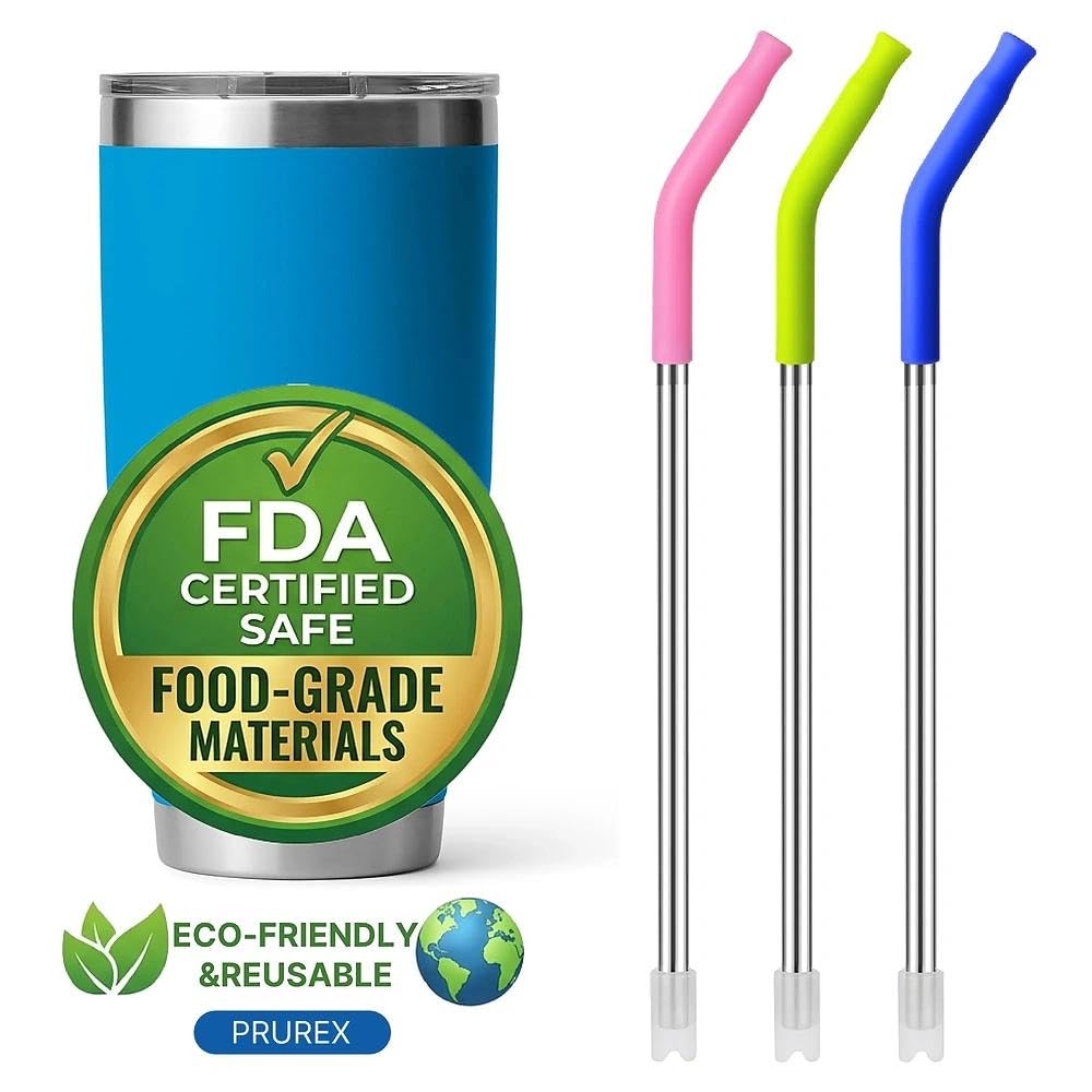 Straight Metal Straws for Stanley 30oz, Reusable Stainless Steel Straws