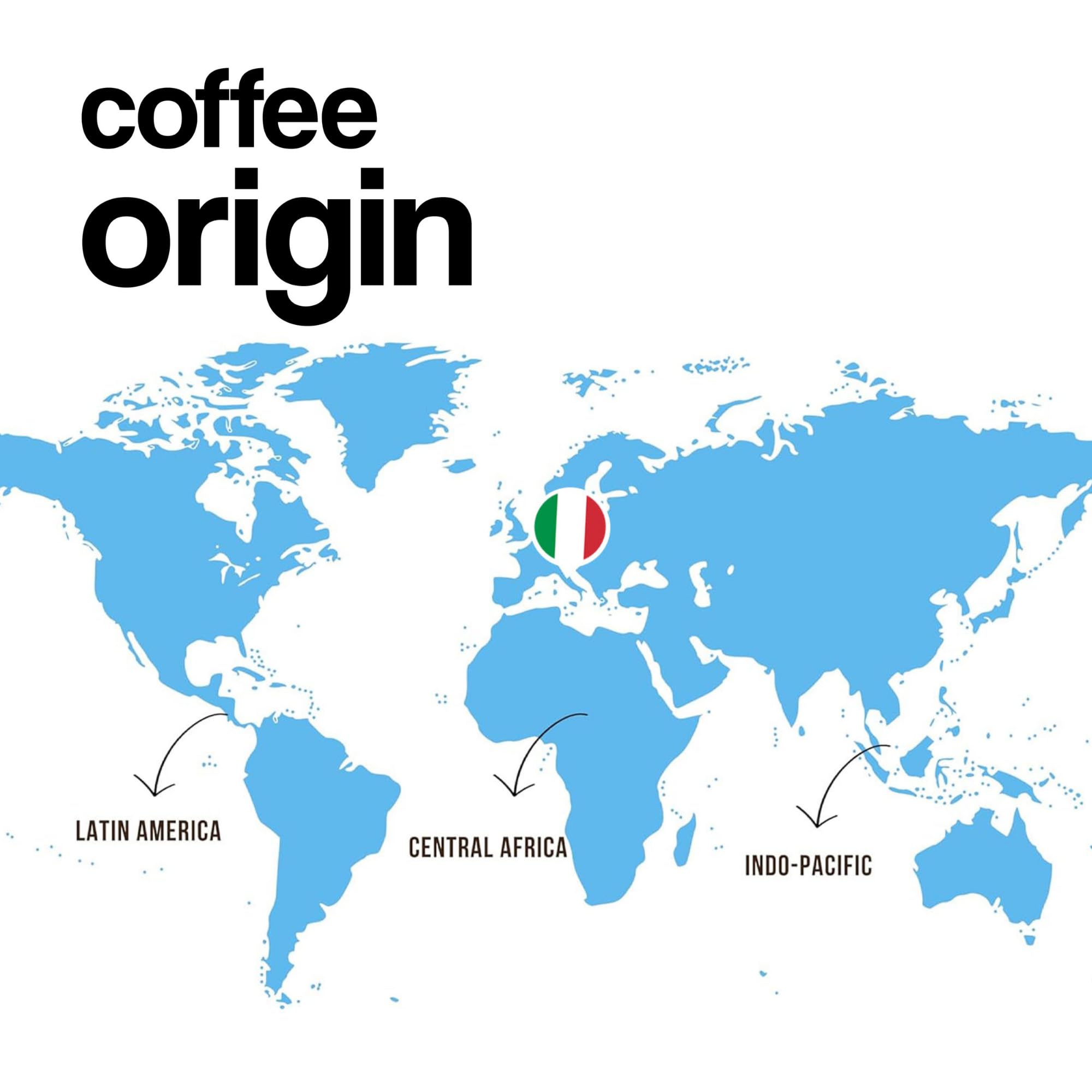 Dongio Caffe Napoli Blend Whole Bean Coffee, Dark Espresso Roast, 2.2 lb Bag, Roasted in Italy, Premium Italian Coffee Beans with Dark Chocolate & Baked Cookie Notes