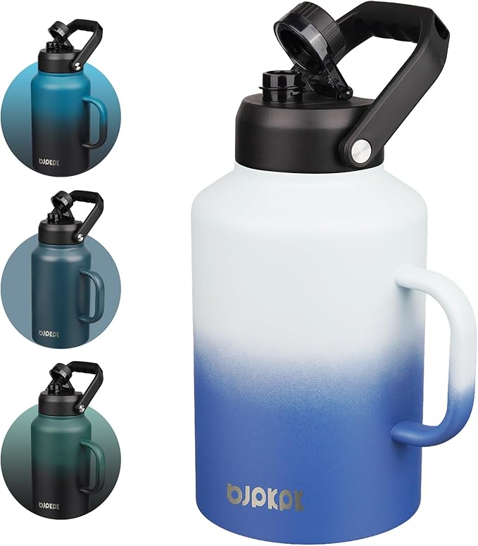BJPKPK 64oz Insulated Water Bottle, Stainless Steel Vacuum Jug with Handle