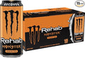 Monster Energy Rehab Peach Tea + Energy, Energy Iced Tea, Energy Drink, 15.5 Ounce (Pack of 15)
