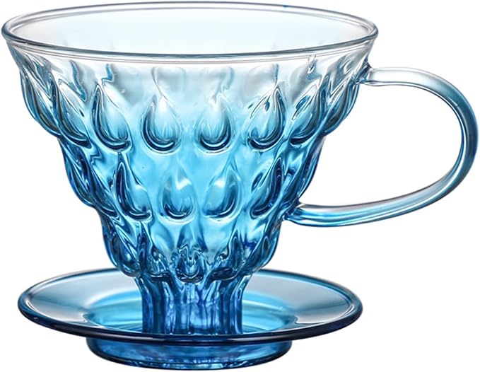 Glass Coffee Dripper, Pour Over Coffee Maker, Reusable Coffee Filter Cup