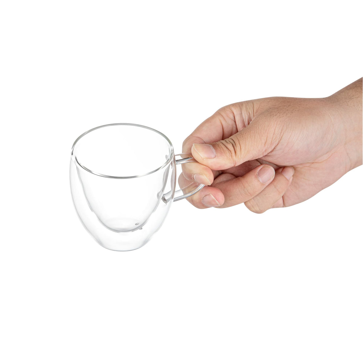 Restaurantware 5 oz Professional Glass Coffee Cup, 2 Pack