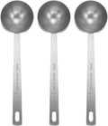 HARFINGTON 3pcs Coffee Scoop Spoon 2tbsp (6tsp, 30ml) 304 Stainless Steel Long Handle Teaspoon/Tablespoon Measuring Spoons Scoops for Tea Sugar Kitchen, Silver