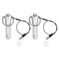 uxcell 2 Pcs Quick Release Pin, 1/2" x 1"(Dia. x L) Push-Button Ball Locking Pin 304 Stainless Steel Ring Handle Locking Pin with Wire for Audio Bimini Top Marine, Silver