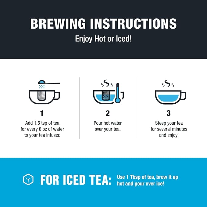 Tiesta Tea - Lavender Chamomile, Loose Leaf, Soft Chamomile Herbal Tea, Premium Non-Caffeinated Blend, Make Hot or Iced & Brews Up to 250 Cups, 8oz Bulk Pouch & 2oz Refillable Tin Combo
