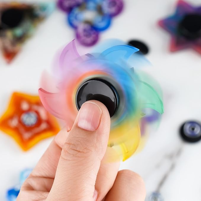 NiArt Fidget Spinner Toy DIY Bearing with Caps Set 22-Pack, MR137 0.5" Single-Sealed Chrome Steel Bearing Balls Replacement High Speed 13mmx7mmx4mm Epoxy Resin Casting Craft Skateboard Stress Reliever