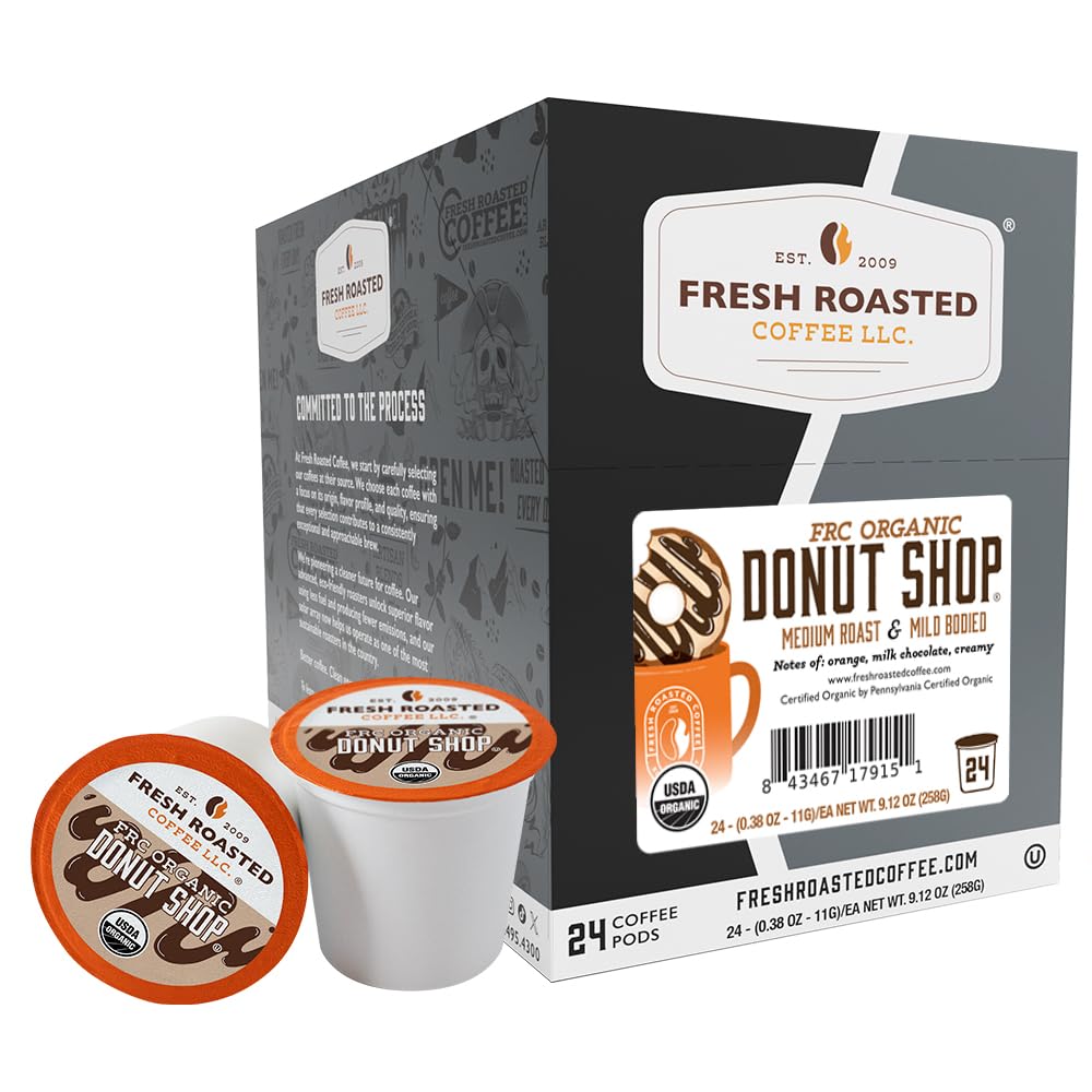 Fresh Roasted Coffee, Organic Bali Blue Moon K-Cup Pods for Keurig Brewers, Medium Roast, USDA Organic, Kosher, 24 Count (Pack of 3)
