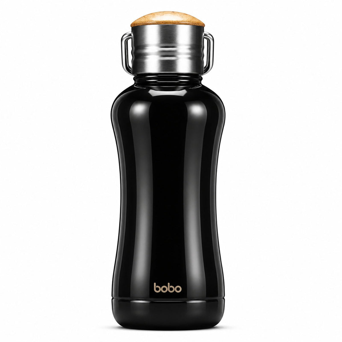 YOHKOH Mini Insulated Water Bottle With Bamboo Lid - 11.8oz Small Vacuum Insulated Water Bottle for Women Kids, 12 Hrs Hot & 24 Hrs Cold Stainless Steel Thermos Leak-Proof BPA-Free (11.8oz,White)