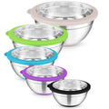 TeamFar Mixing Bowls, Salad Bowls with Transparent Airtight Lids, Colorful