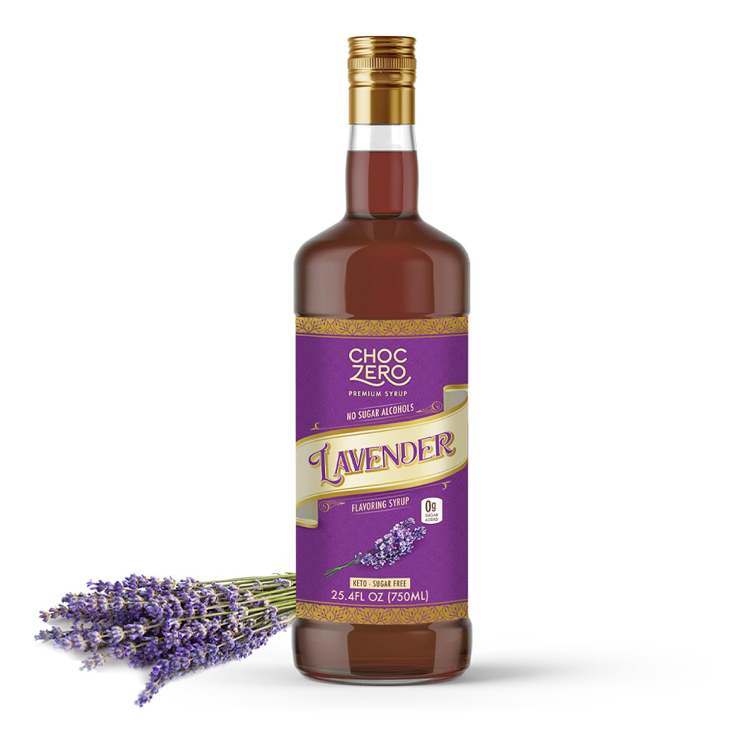 ChocZero Sugar Free Lavender Coffee Syrup, 25.4 fl oz