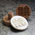 Fun Food Tools, Wood Cookie Stamp, 2.5 Inch (City Street CS-087)