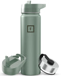 IRON °FLASK 22 oz Wide Mouth Water Bottle with 3 Lids