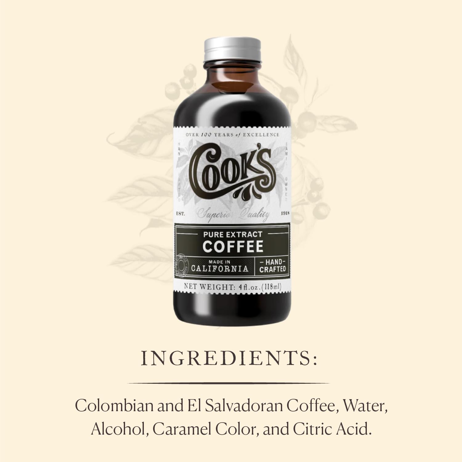 Cook's Coffee Flavor for Baking, Drinks & Desserts, 16 oz