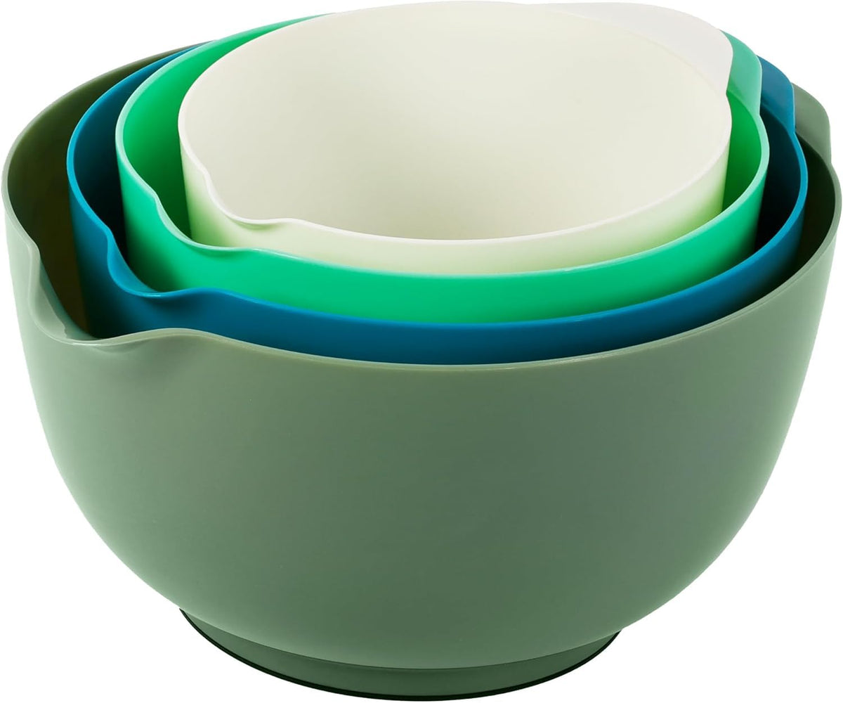 BoxedHome Classic Mixing Bowl Set, Microwave Safe, 3.5 quarts (Army Green)