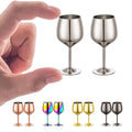 UNISWEET Shot Glasses, 2 oz Shot Glass Set, Stainless Steel Shot Glasses, Mini Wine Glass Perfect for Tasting Brandy,Suitable for family dinner party, bar tools, gifts(set of 2) (Silver)