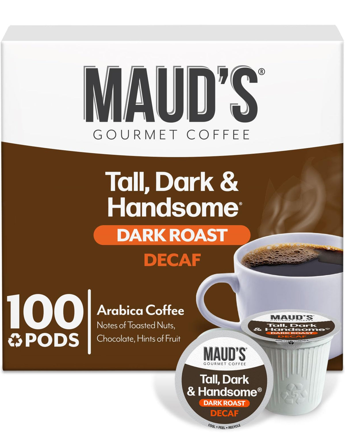 Maud’s Flavored Decaf Coffee Pods Variety Pack, 80ct