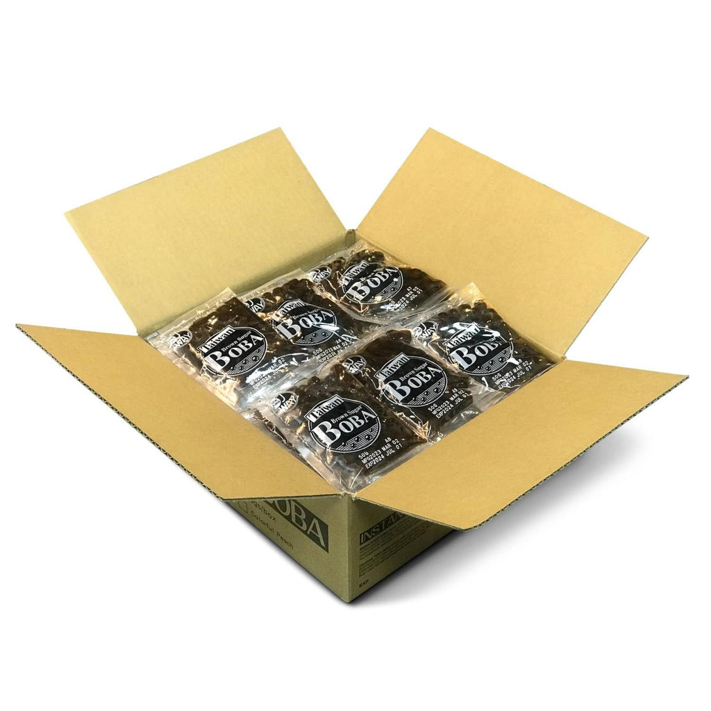 JWAY Instant Brown Sugar Boba Pearls Bulk, 60 Servings Authentic Taiwanese Tapioca Pearls for Bubble Tea, Milk Tea, Smoothies & Desserts, Ready in 20 Seconds, Gluten Free, Vegan
