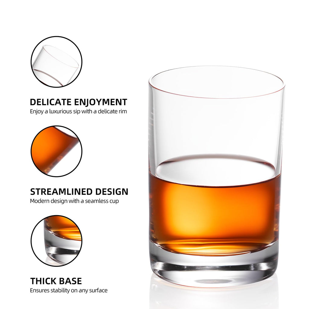 KAMMAK Shot Glasses Set of 2, Clear Espresso Shot Glass with Heavy Base