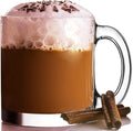 Le'raze 6-Pack Glass Coffee Infusion Mugs with Handle, Clear Tea cups Mugs, Espresso Cups Perfect for Cappuccino, Latte, Tea, Cafe Warm Beverage, Dishwasher & Microwave Safe.