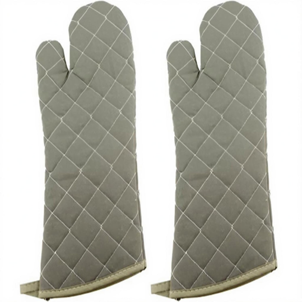 Linwnil Extra Long 24 Inch Heat Resistant Oven Gloves New Cotton Oven Mitts Kitchen Gloves High Temperature Cooking Tool BBQ Gloves (24" Green, 24 Inch)