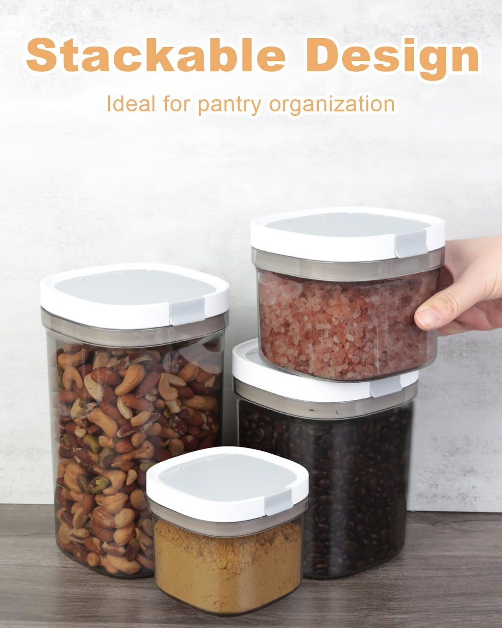 LANGMINGDE Airtight Coffee Storage Container with Magnetic Scoop, 0.7 Qt Coffee Bean and Ground Coffee Canister, Durable, Keeps Coffee Fresh & Dry, Easy to Clean