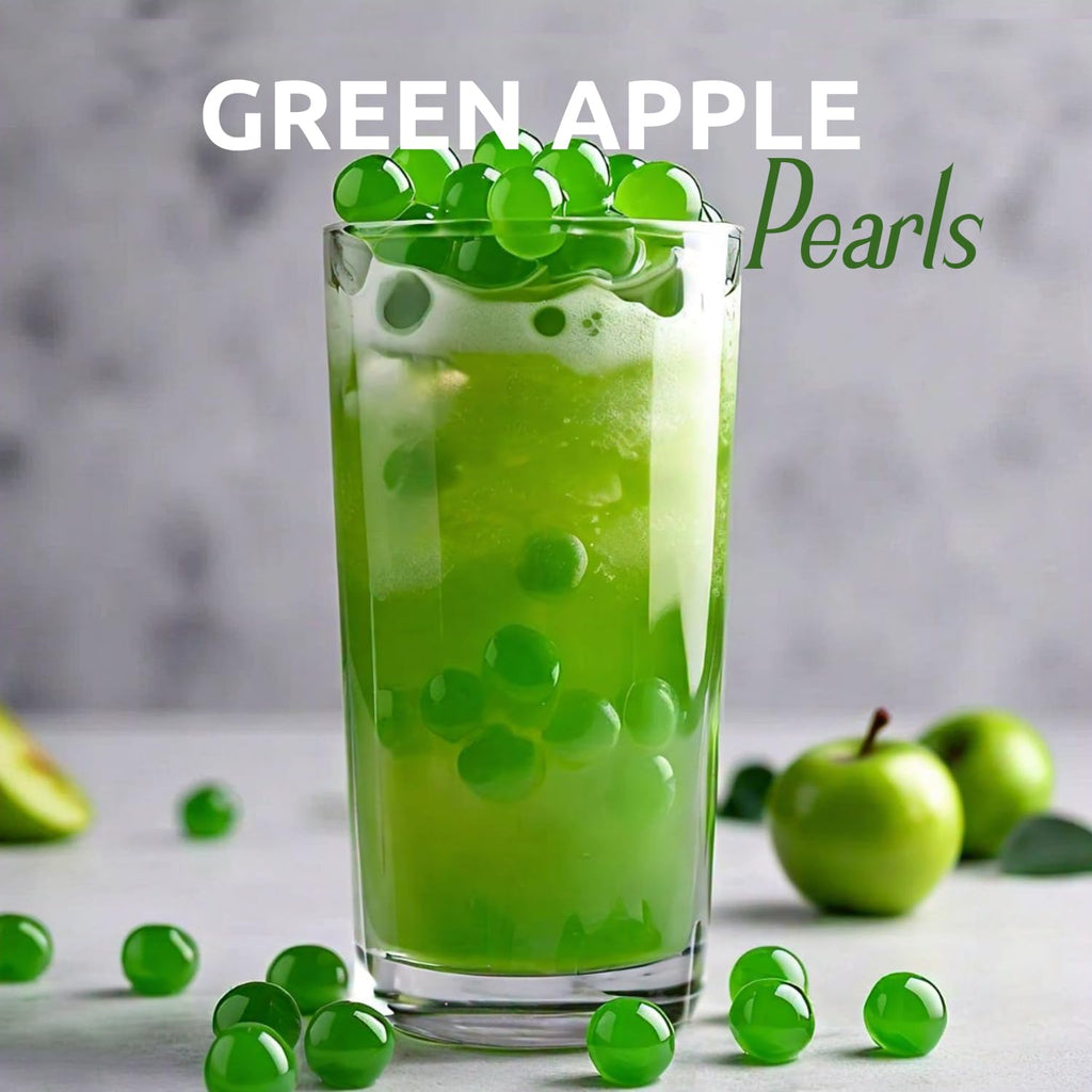 Fanale Green Apple Popping Boba Pearls for Bubble Tea and Drinks, 7 Pounds