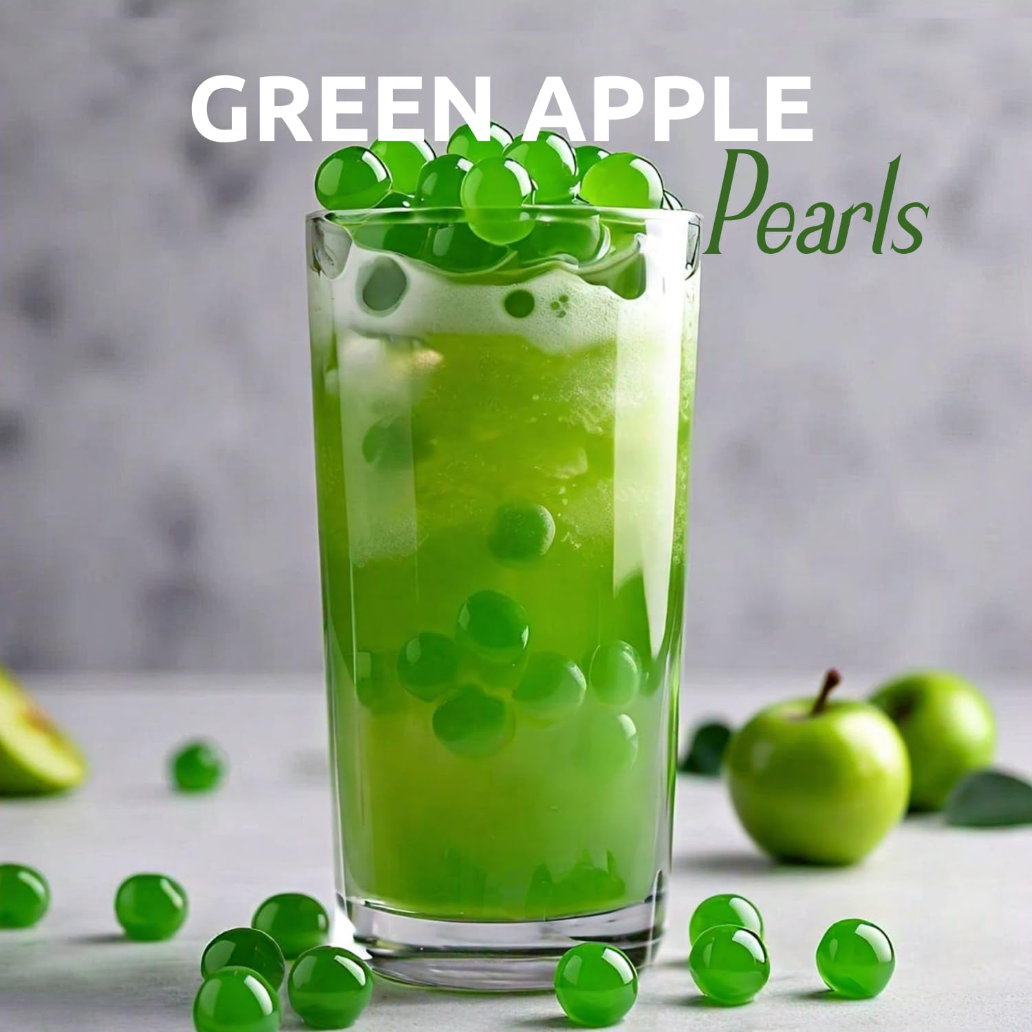 Fanale Green Apple Popping Boba Pearls for Bubble Tea and Drinks, 7 Pounds