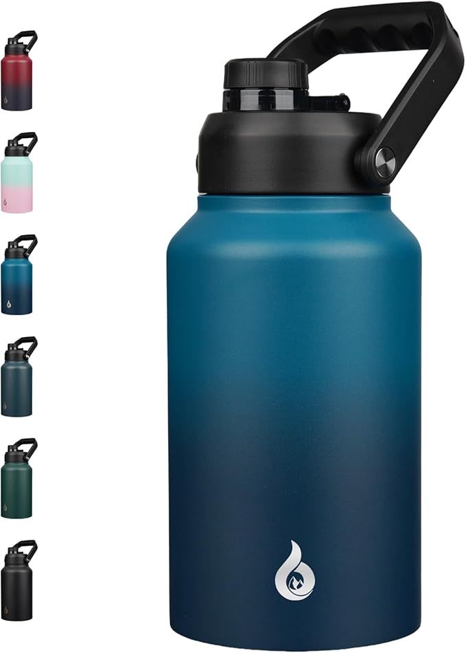 BJPKPK 64oz Insulated Water Bottle, Stainless Steel Vacuum Jug with Handle