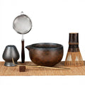 GleeNflux 7-Piece Matcha Set，Matcha Bowl & 100-Prong Purple Bamboo Whisk