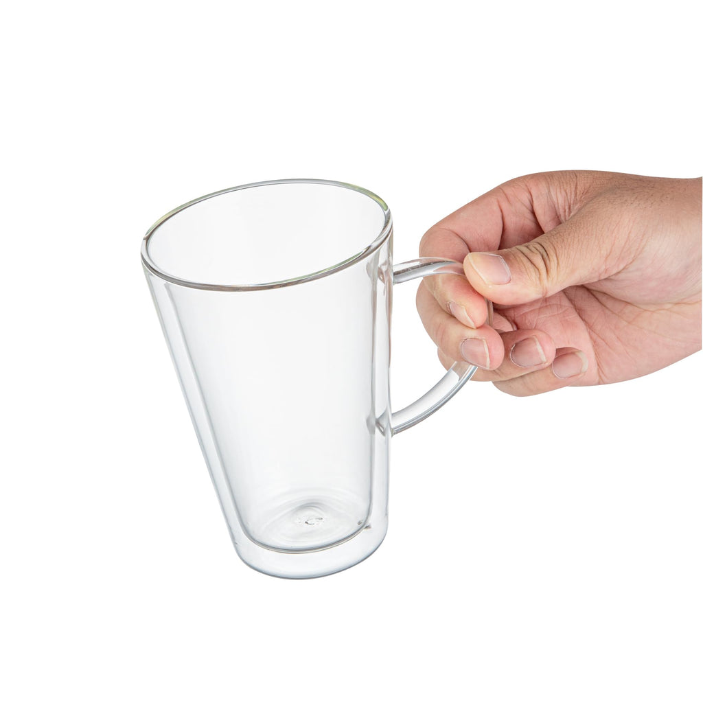 Restaurantware 14 oz Professional Glass Mug, 2 Pack