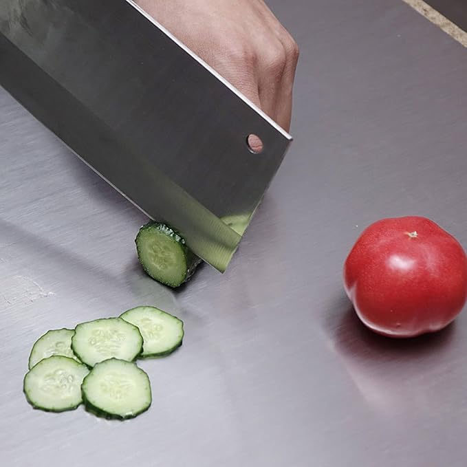 Stainless Steel Cutting Boards for The Kitchen, Suitable for Meat, Fruits, Vegetables, Bread, and Baking Large-sized Cutting Boards (70 x 40cm/27.5 x 15.7 in)