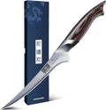 Fillet Knife 7 Inch, Super Sharp Boning Knife in High Carbon Stainless Steel, Professional Japanese Fish Knives for Meat Poultry Cutting