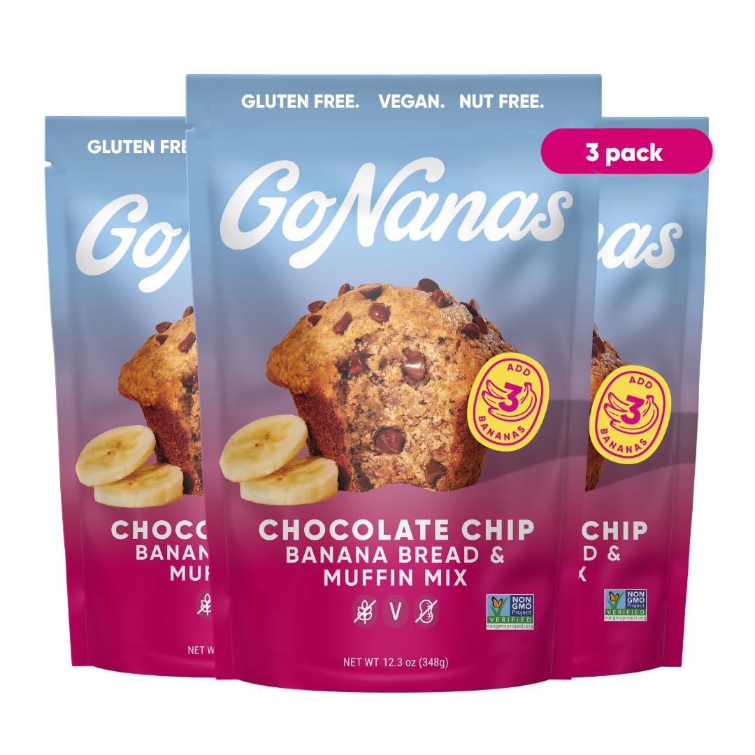 GoNanas Salted Caramel Banana Bread & Muffin Mix, Gluten Free Vegan, 1 Pack