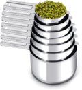 Joyhill Measuring Cups of 7 Pieces, 304 Stainless Steel Measuring Cups Metal for Baking Cooking, Dry and Liquid Ingredients