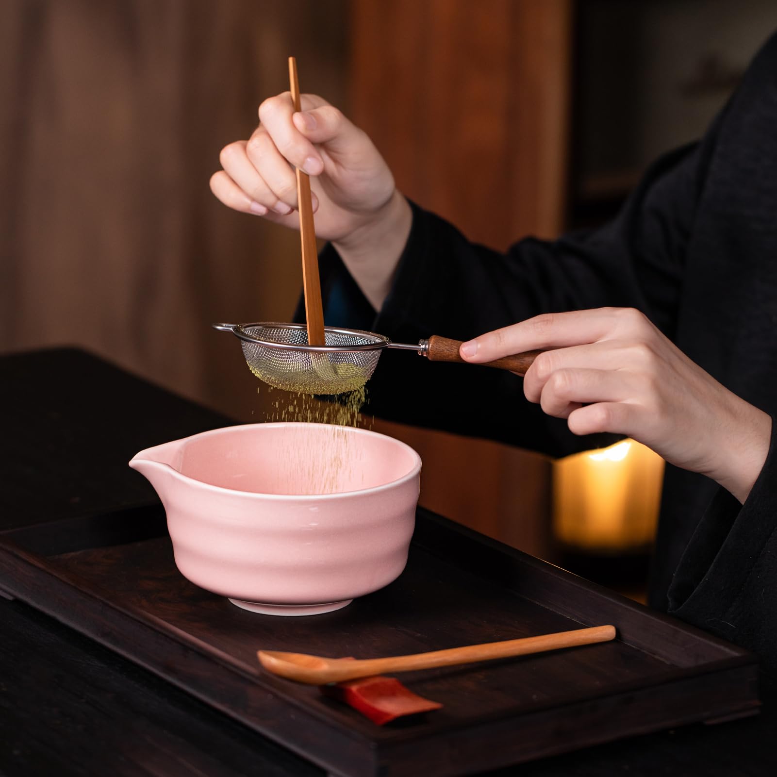 Matchamantra Premium Matcha Ceremony Set – Complete 9-Pcs Ritual Kit – Presented in Luxury Magnetic Gift Box, Perfect for Gifting or Self-Care (Sakura Pink)