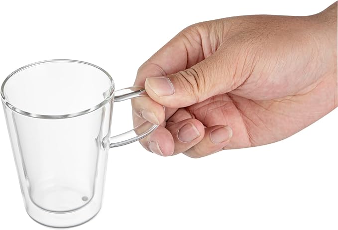 Restaurantware 5 oz Professional Glass Mug, 2 Pack