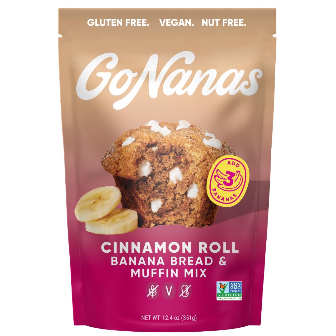 GoNanas Salted Caramel Banana Bread & Muffin Mix, Gluten Free Vegan, 1 Pack