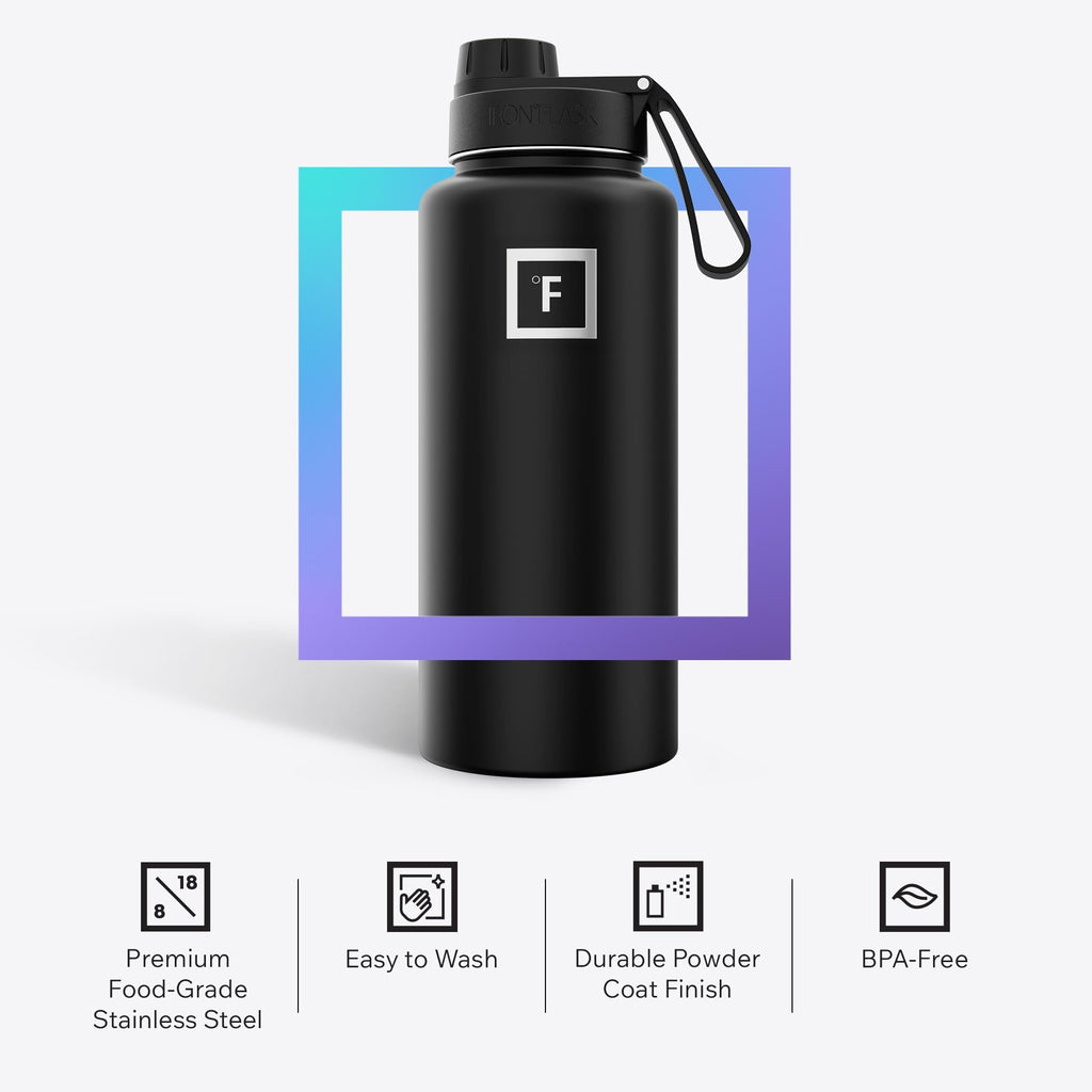 IRON °FLASK 32 oz Wide Mouth Water Bottle with Spout