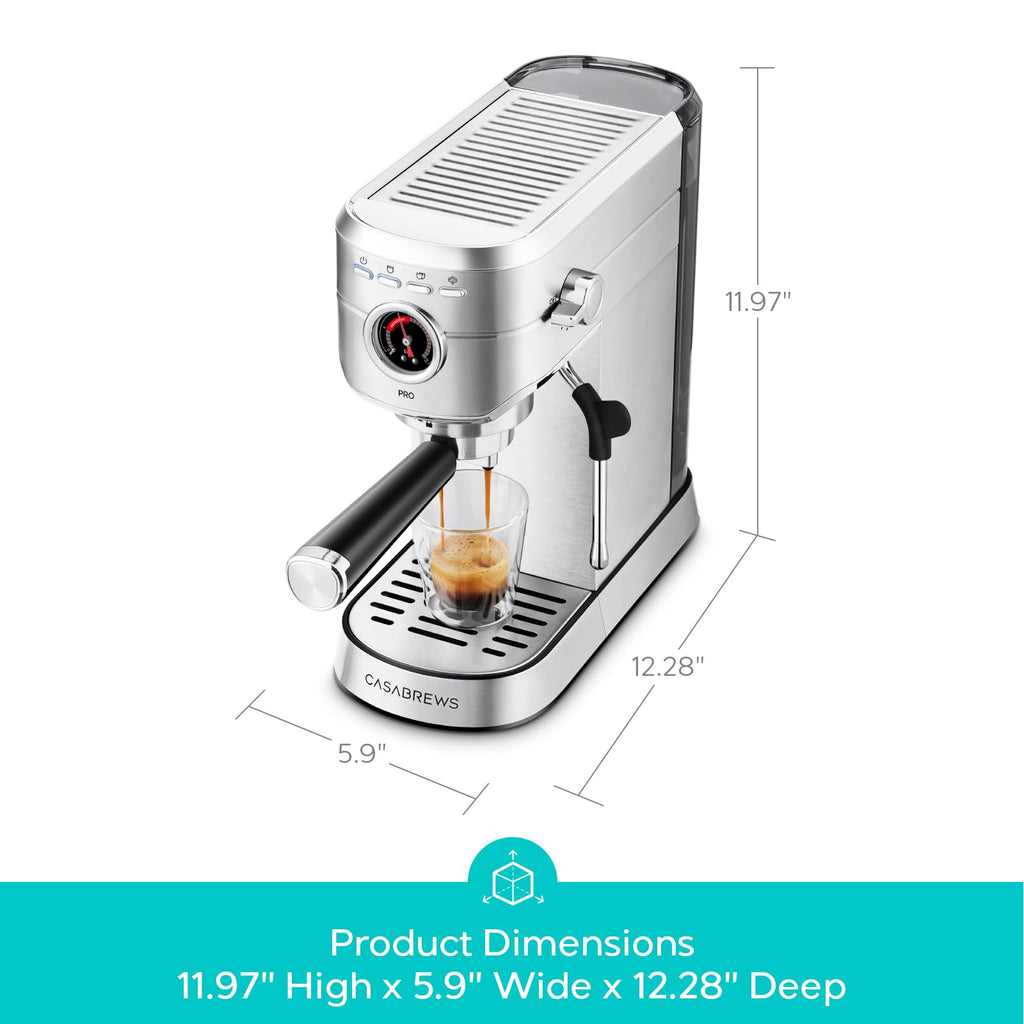 CASABREWS 5418 PRO Espresso Machine with Fast Heating System and Steam Wand