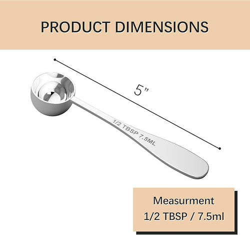 1PCS 1/2TBSP(7.5ML) Measuring Spoon, 18/8(304) Stainless Steel Tablespoon
