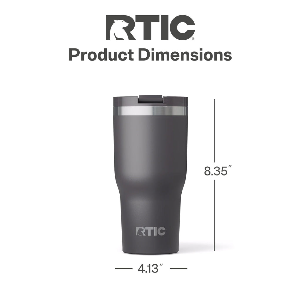 RTIC 30oz Essential Tumbler with Lid, Ceramic Lined, Graphite