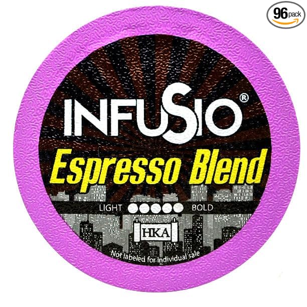 96 Count - French Roast, Single serve Coffee pods for Keurig K Cup® Brewers - InfuSio Premium Roasted Coffee (French Roast, 96 count Compatible with 2.0)……