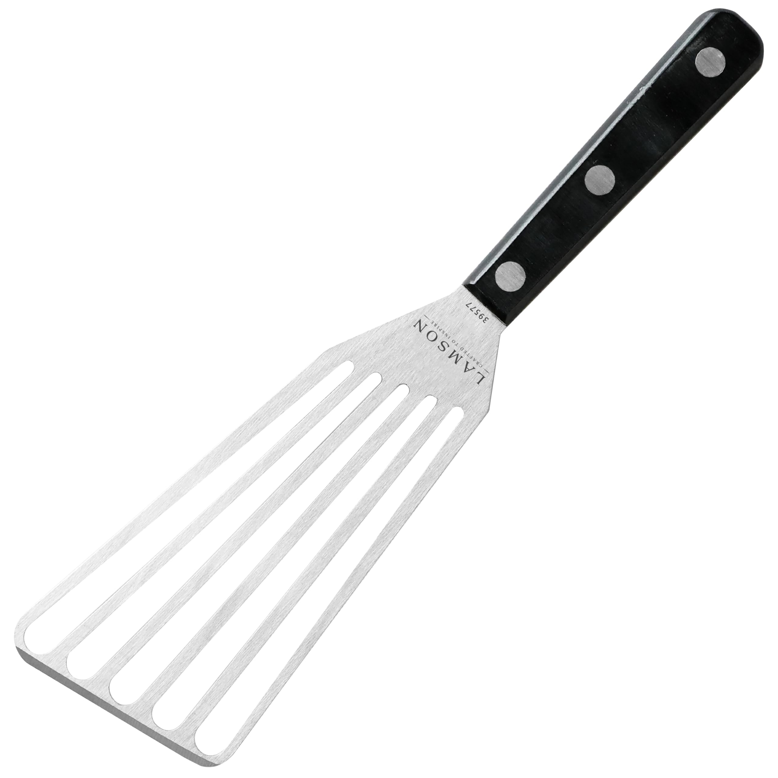 Lamson Fish Spatula, Slotted Metal Turner, 3 x 6 In, Right Hand