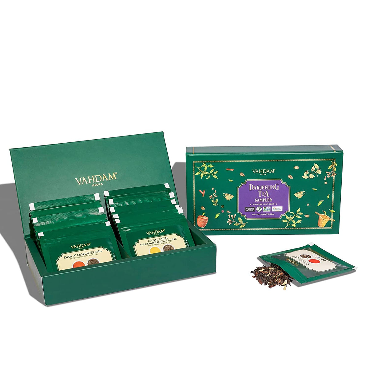VAHDAM Top 20 World Favorites Tea Sampler| 20 Loose Leaf Teas Variety Pack
