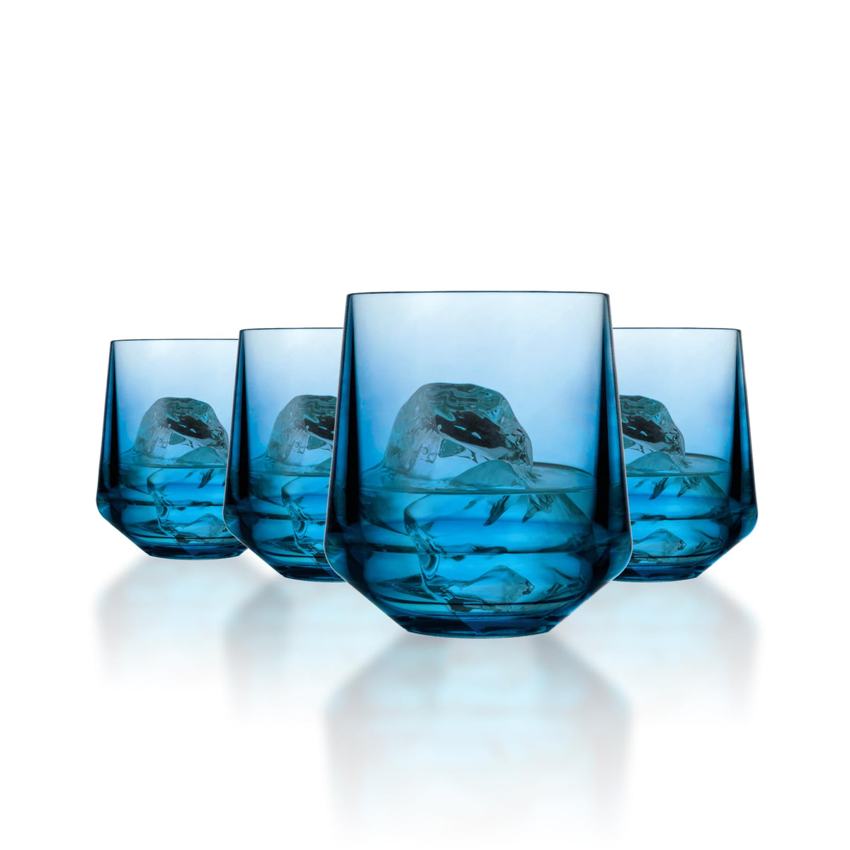 Drinique Unbreakable Stemless Wine Glasses – Set of 4 | 12oz Tritan Plastic | Made with 50% Recycled Content | Reusable, Dishwasher Safe, BPA-Free, Shatterproof | Indoor, Outdoor, Everyday Use - Teal