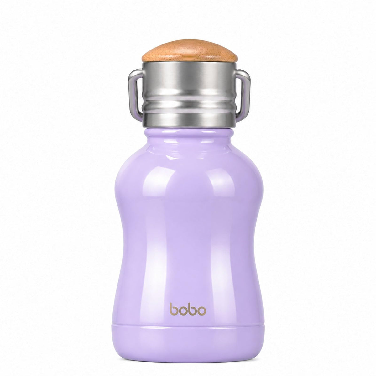 YOHKOH Mini Insulated Water Bottle With Bamboo Lid - 11.8oz Small Vacuum Insulated Water Bottle for Women Kids, 12 Hrs Hot & 24 Hrs Cold Stainless Steel Thermos Leak-Proof BPA-Free (11.8oz,White)
