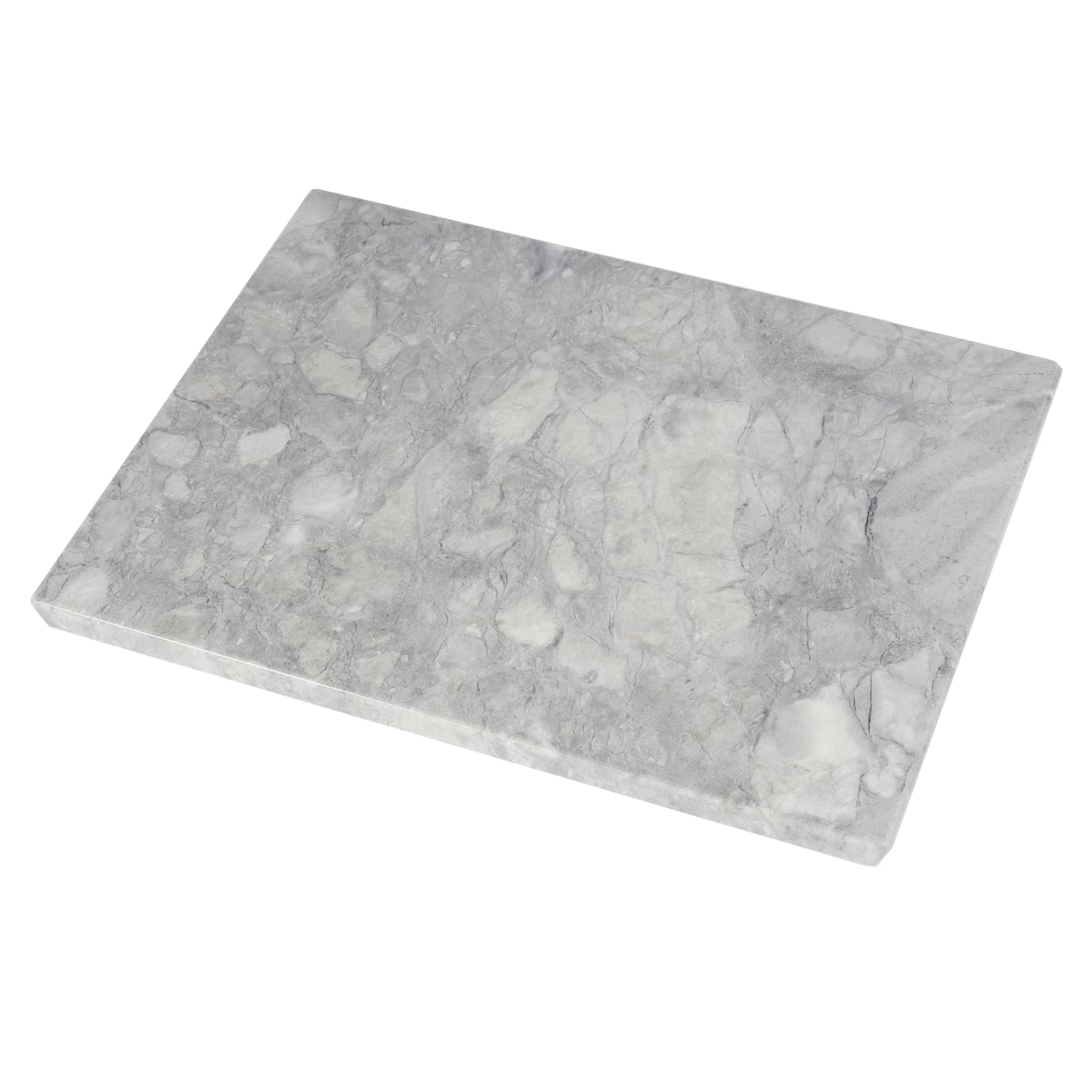 Koville Natural Marble Cutting Board for Kitchen Countertop, 16" x 12" Rectangular Marble Cutting Board Pastry Boards Cheese Boards for Home Decor, Resistant Stone Charcuterie Board Chopping Slab